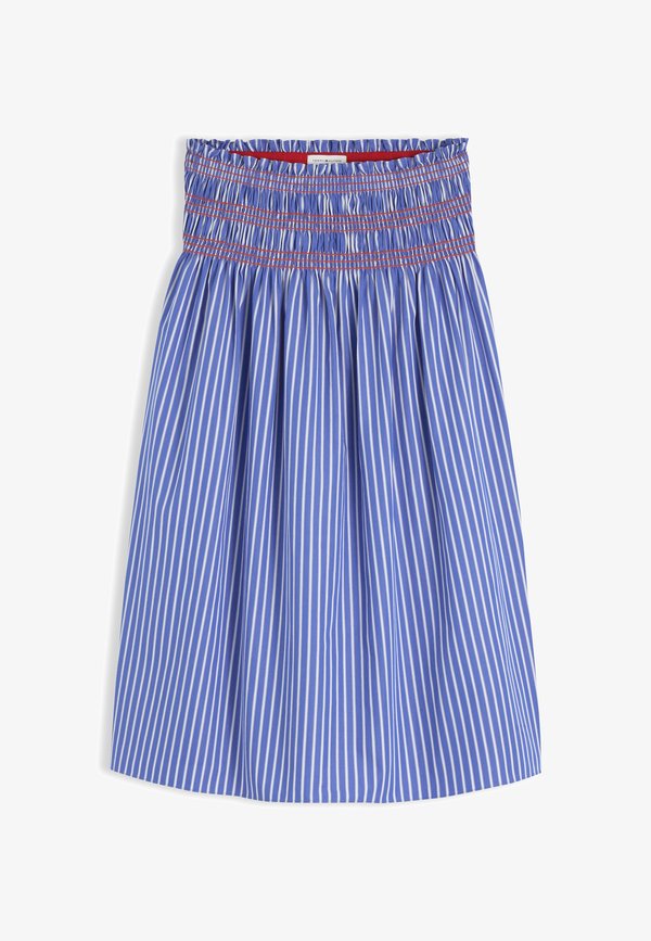 Tommy Hilfiger SMOCKING MIDI SKIRT - A-line skirt - verona blue