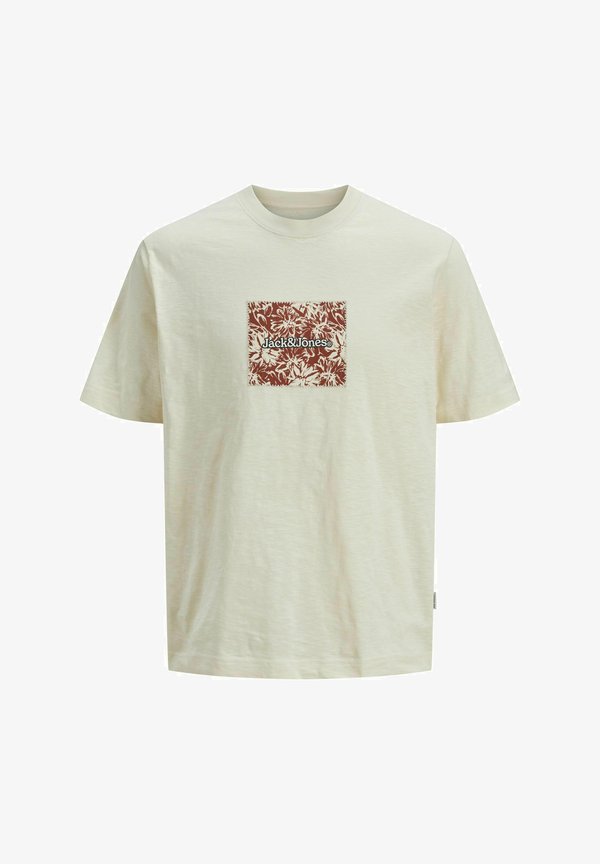 Jack & Jones Logo - Print T-shirt - antique white