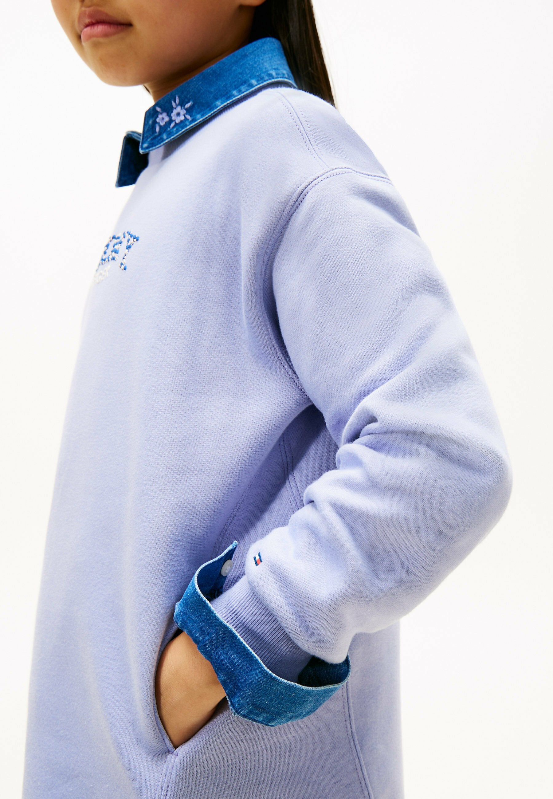 FLORAL LOGO FLEECE RELAXED SWEATSHIRT DRESS Media 4