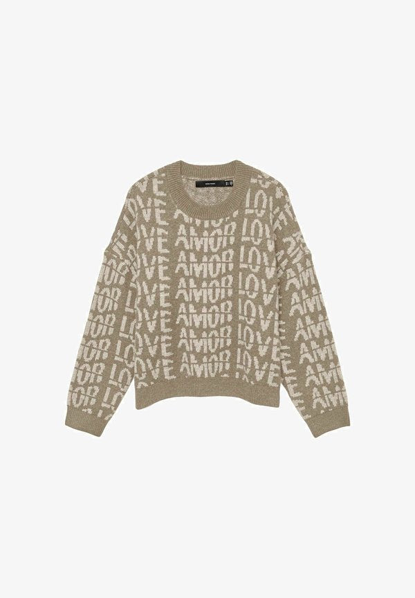 Vero Moda Knitted VMLOVE Knitted - Jumper - silver mink