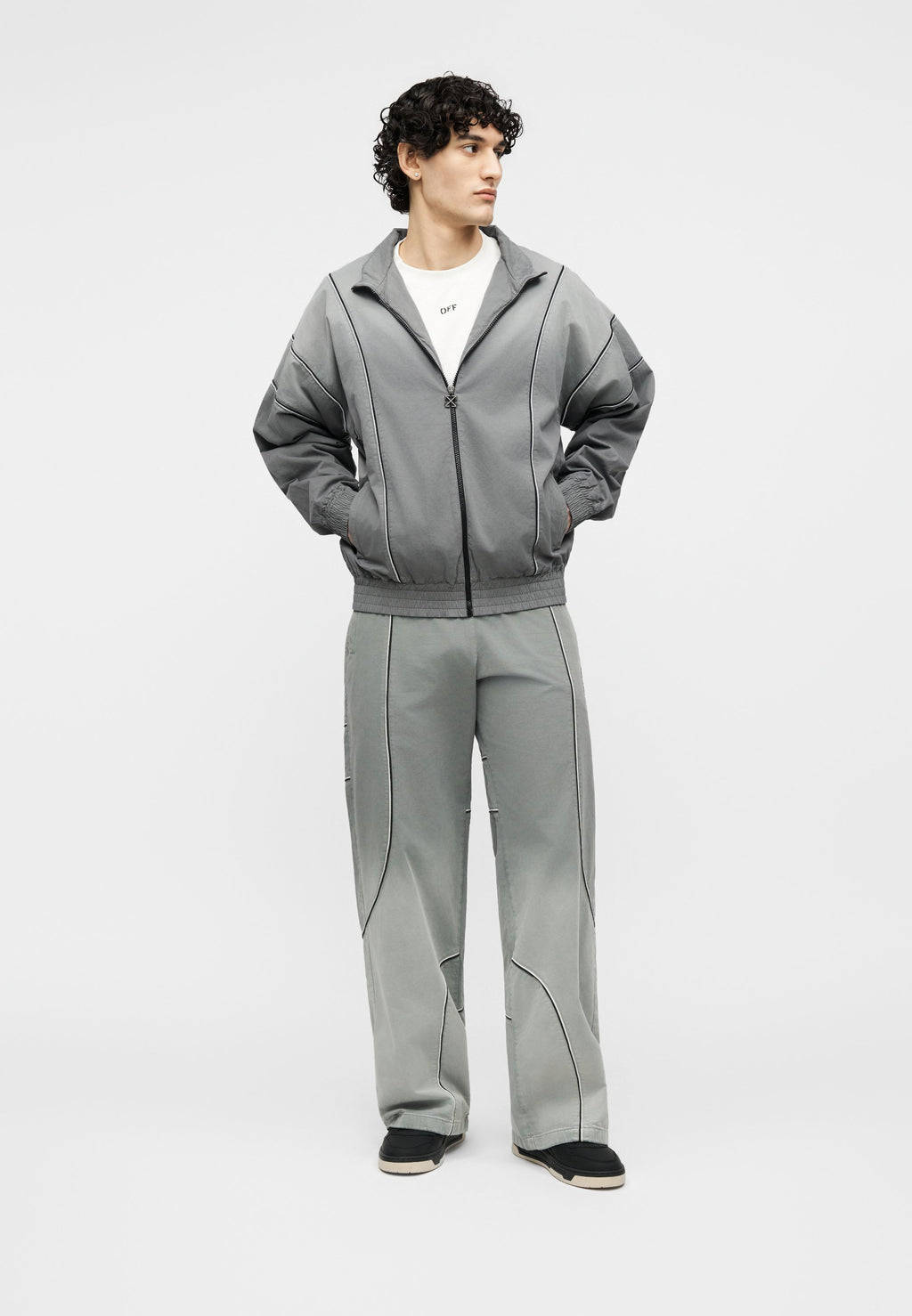 OFF-WHITE RELAXED GARMENT DYED TRACK