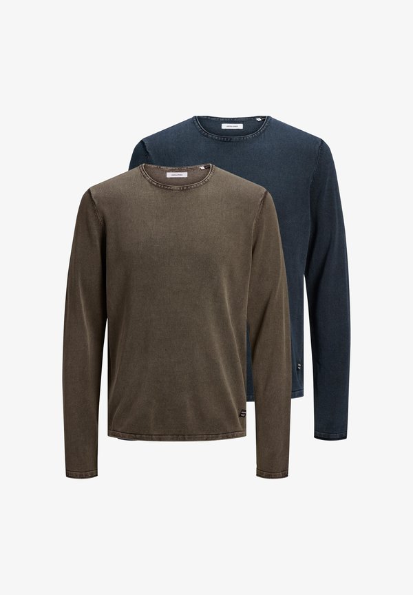 Jack & Jones 2 PACK - Jumper - braun/dunkelblau