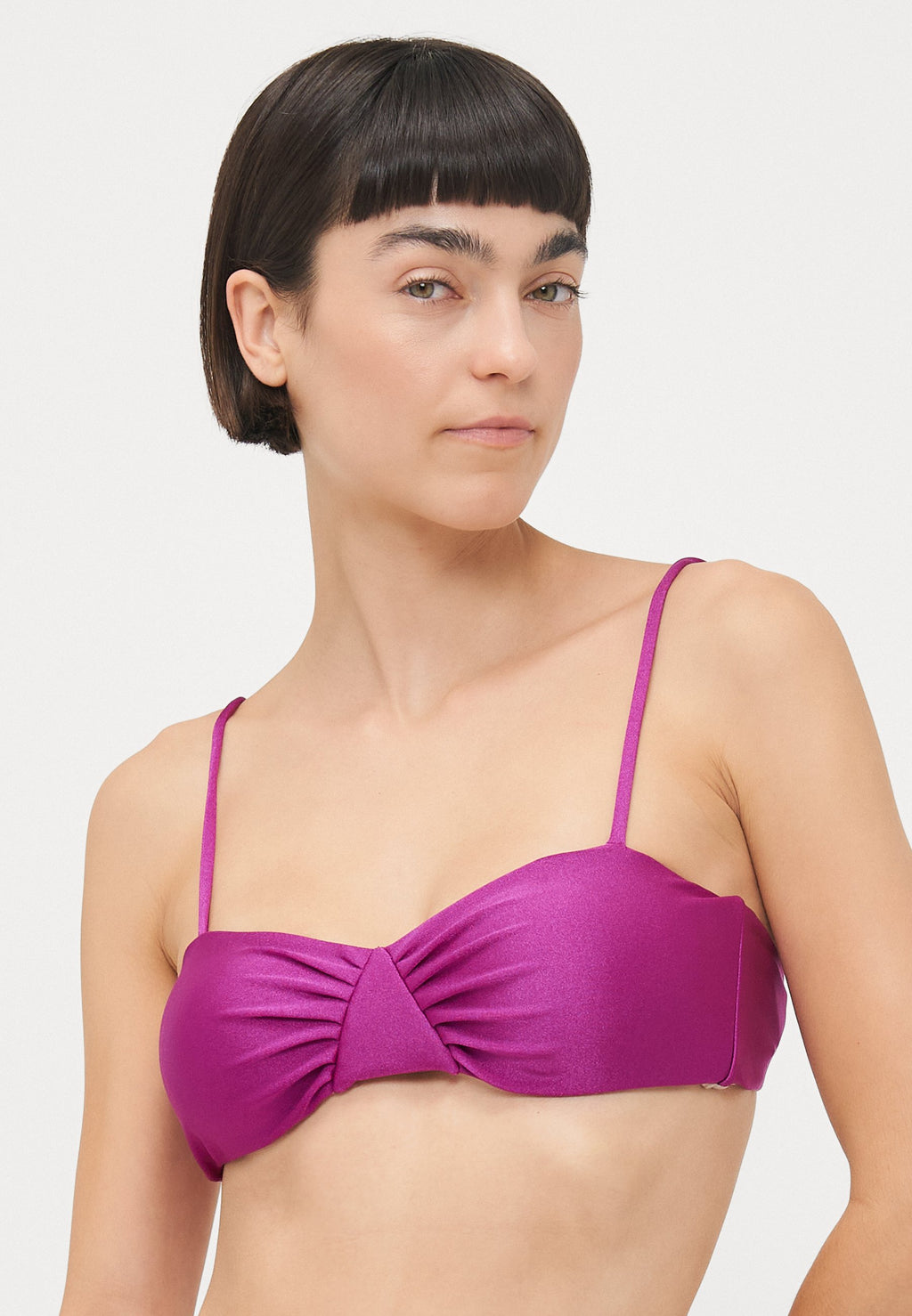 ADRIANA DEGREAS SOLID FRILLED