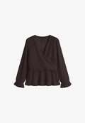 Vero Moda Curve BLOUSE VMDORA TOP - Blouse - chocolate torte