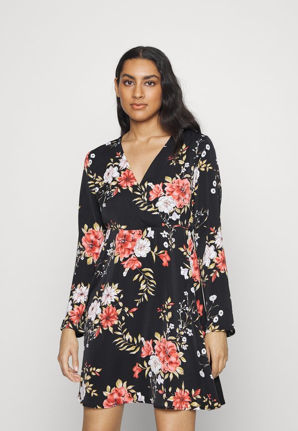 VILA Petite VIBLUME L/S WRAP SHORT DRESS/KA PTT