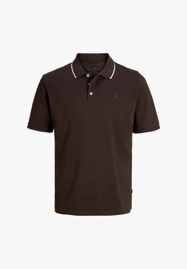 Jack & Jones POLO PLUS SIZE PLAIN POLO - Polo shirt - chocolate torte
