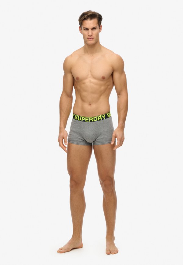 Superdry & Co TRIPLE PACK - Trunks - karst black mega grit grey marl asphalt grey