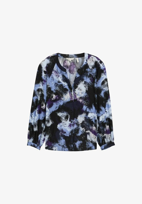TOM TAILOR PLUS - GEMUSTERTE - Blouse - blue