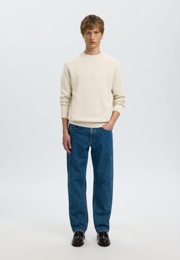 Selected SLHDANE LS KNIT STRUCTURE CREW NECK NOOS