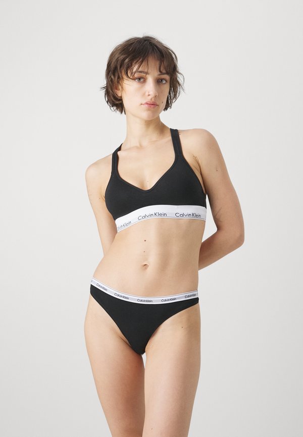 Calvin Klein Underwear THONG LOGO ICON 3 PACK  - Thong - schwarz/grau