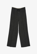 Vero Moda VMBESTIE Mid waist - Trousers - dark grey melange