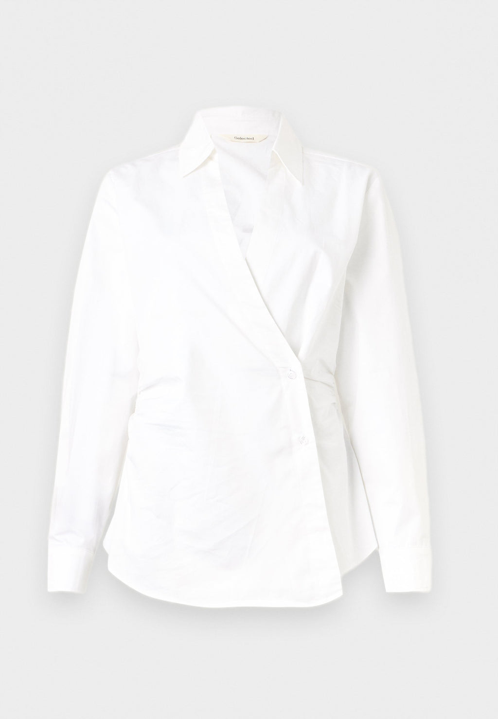 Selected SLWFIA FITTED ASYMETRIC V NECK SHIRT