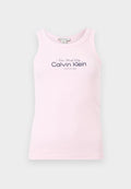 Calvin Klein Jeans CONTOUR 2X2 RIB GRAPHIC TANK - Top - cradle pink