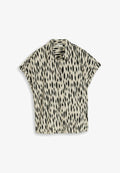 TOM TAILOR Button-down blouse - sand/stone/beige abstract dot