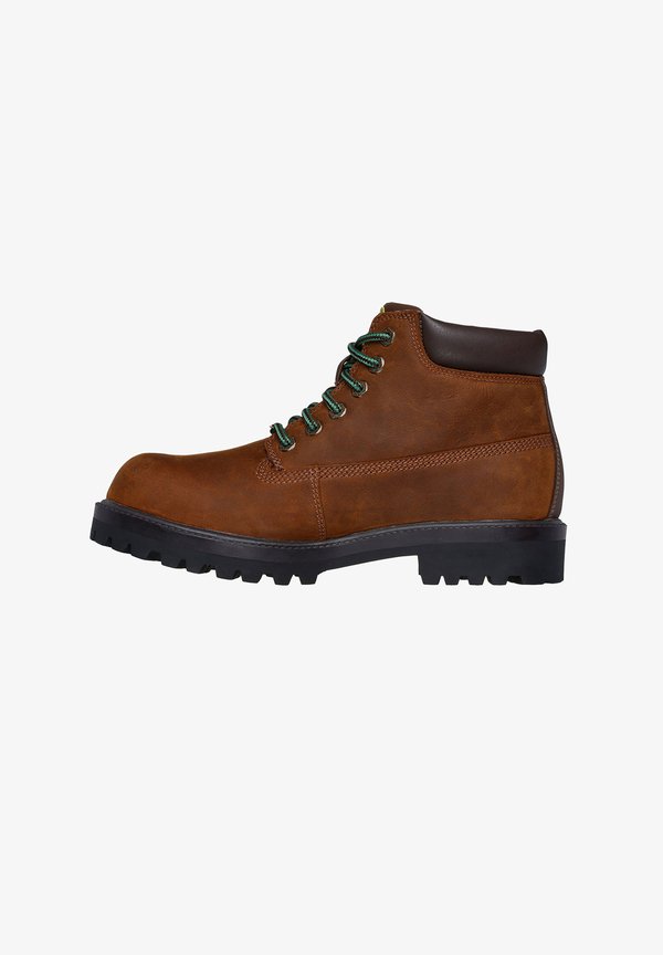 Skechers SERGEANTS - Lace-up ankle boots - brown leathertrim