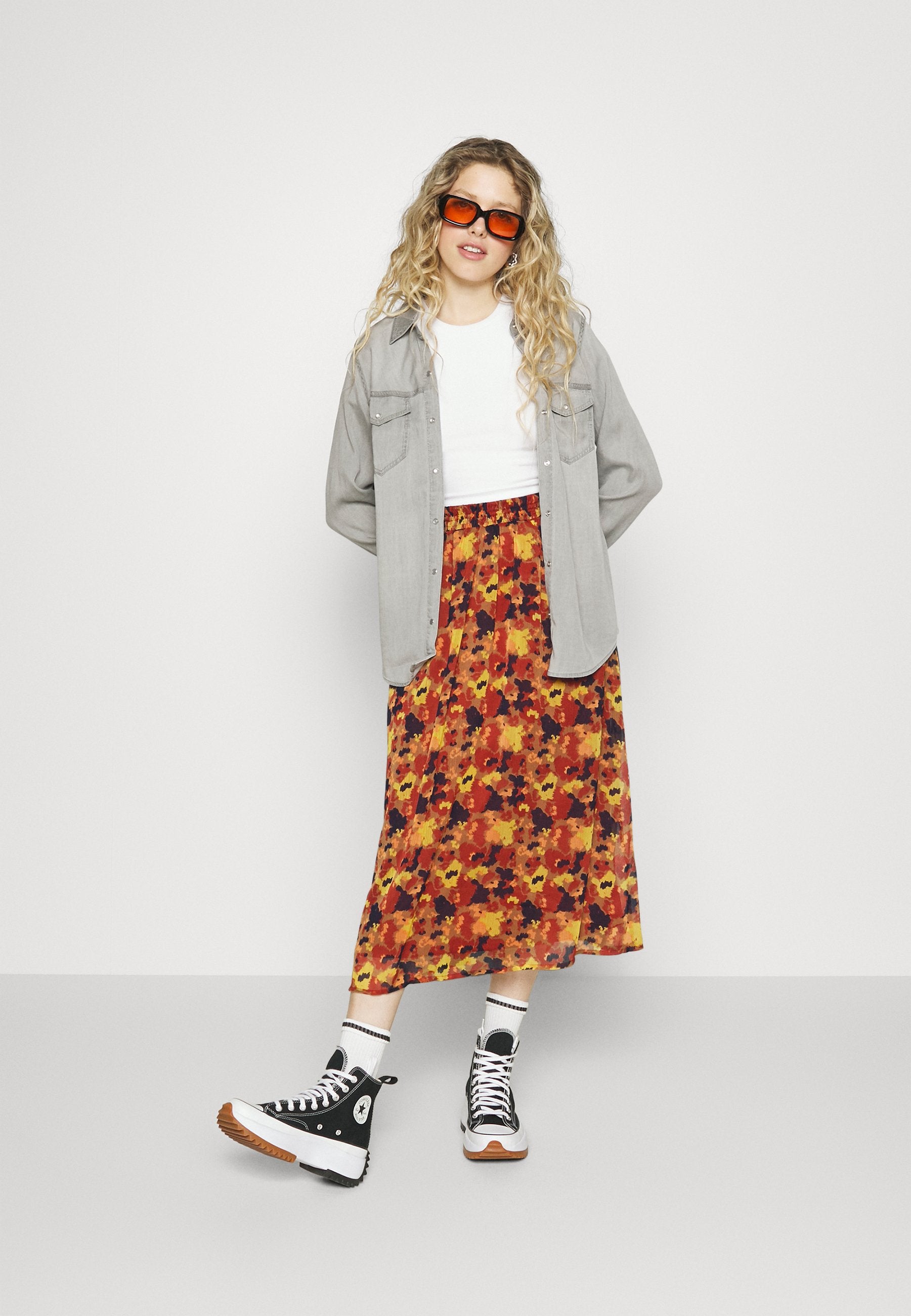 VILA VIFALIA MIDI SKIRT