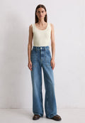 Marc O'Polo WIDE FIT REGULAR LENGTH HIGH WAIST PATCHED POCKETS DARTS