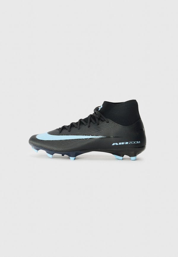 Nike Performance ZM 10 ACADEMY FG/MG - Football boots artificial grass - black/ice blue