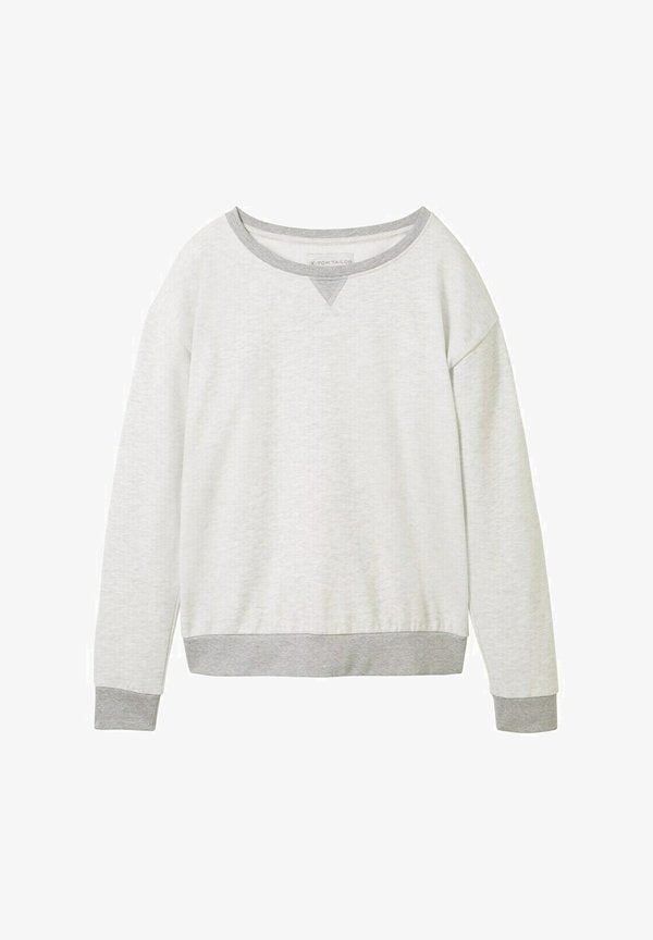 TOM TAILOR Sweatshirt - weiß mittel melange