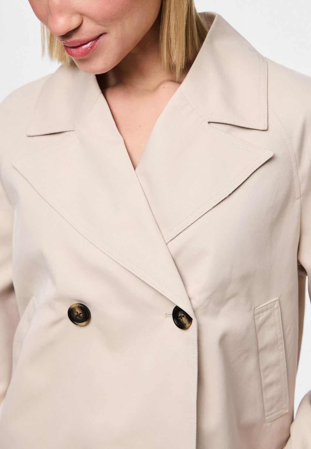 Pieces PCSCARLETT LS SHORT TRENCHCOAT NOOS BC