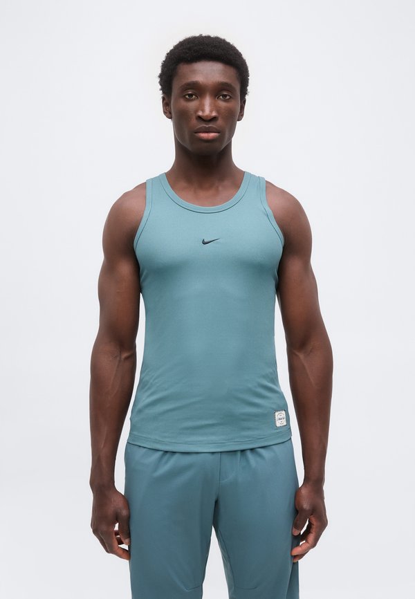 Nike Performance TANK - Top - mineral slate/black