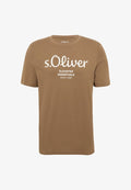 s.Oliver KURZARM - Print T-shirt - sandstein