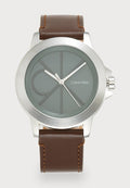 Calvin Klein RESET - Watch - silver-coloured/brown/green
