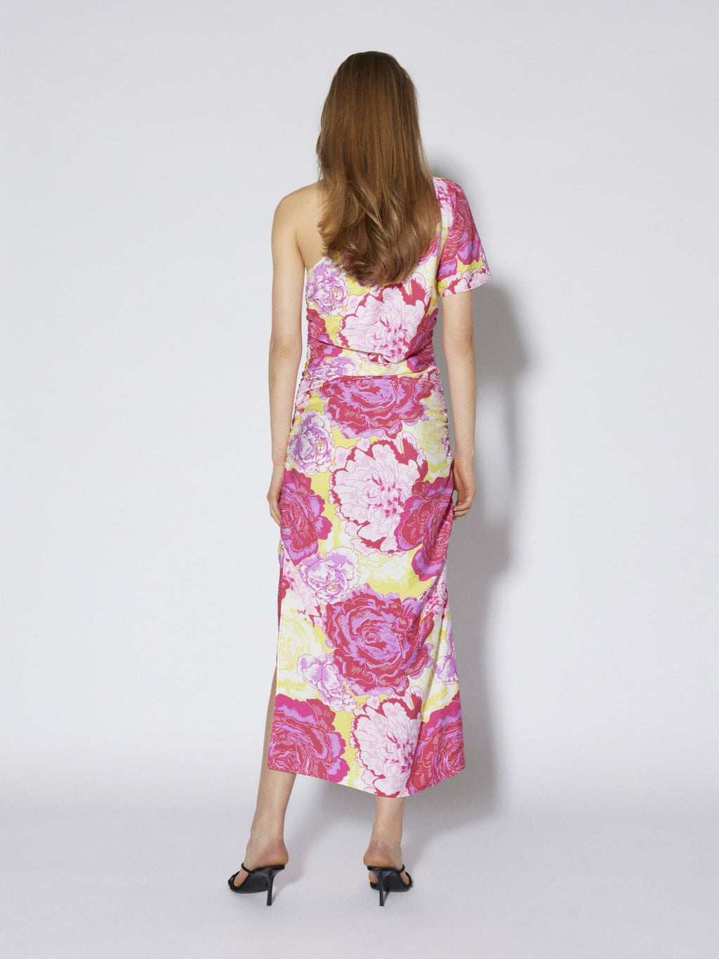 SOMETHINGNEW FLORA ONE SHOULDER DRESS