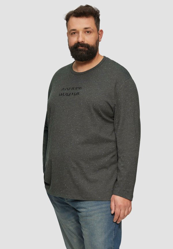 s.Oliver AUS MIT LOGO - Long sleeved top - dunkelgrau
