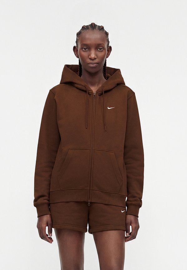 Nike Sportswear W NK STDO FLC MW STD FZ HDY - Zip-up sweatshirt - cacao wow/sail
