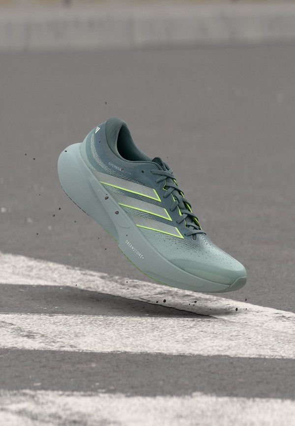 adidas Performance SUPERNOVA SOLUTION 3 - Road running shoes - blue oxide/linen green/sage