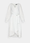 BALLOON SLEEVE WRAP GOWN Media 1