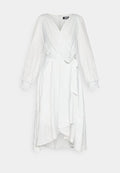 DKNY BALLOON SLEEVE WRAP GOWN