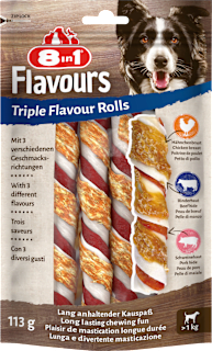 Hundeleckerli triple flavour Rolls 8in1