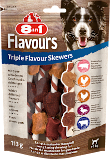 Hundeleckerli triple flavour Skewers  8in1