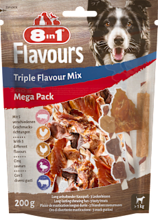 Kausnack Hund triple flavour mix, Mega Pack 8in1