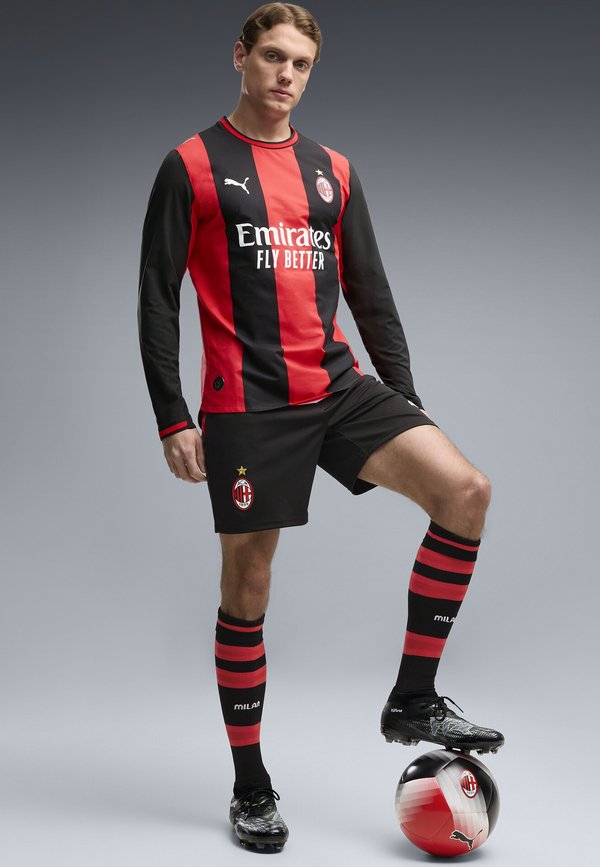 Puma AC MILAN SHORTS REPLICA - Club wear - black-for all time red