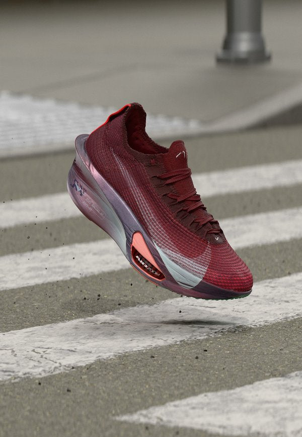 Nike Performance ALPHAFLY 3 - Road running shoes - team red/barely green/bright crimson/purple dynasty/atomic pink/steam