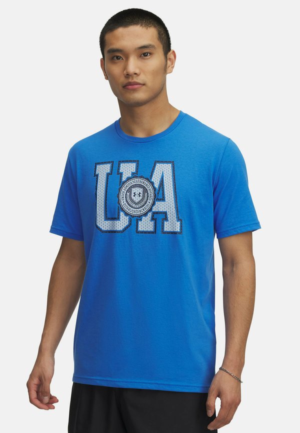 Under Armour COLLEGE CREST LOGO - Print T-shirt - blue atlantis (402)
