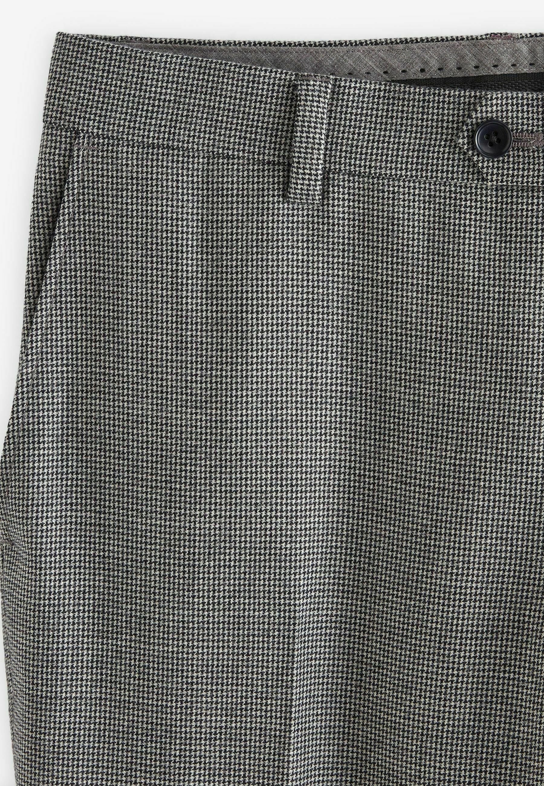 Next SLIM FIT SIGNATURE EMPIRE MILLS 100% WOOL PUPPYTOOTH SUIT: TROUSERS
