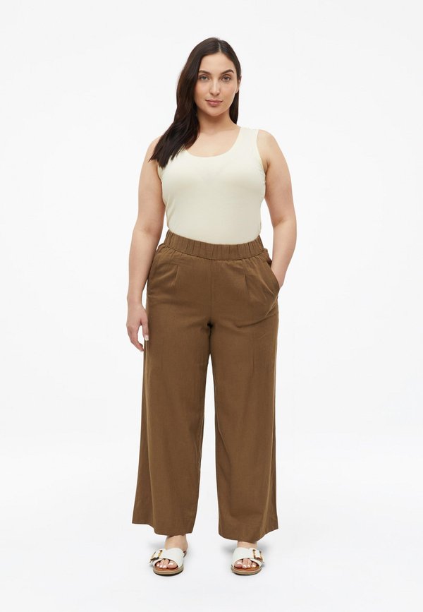 s.Oliver HOSE - Trousers - dunkelbraun