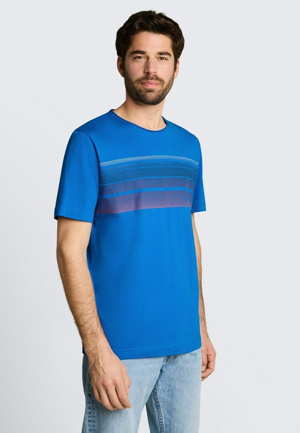 TOM TAILOR TOM TAILOR T-SHIRT T-SHIRT MIT PRINT AUF DER BRUST - Print T-shirt - surf blue