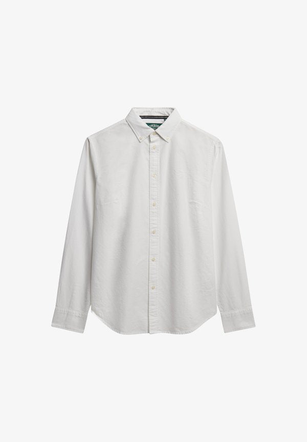 Superdry & Co OXFORD LONG SLEEVE - Button-down blouse - optic white oxford