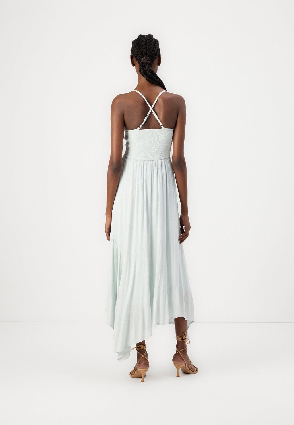 Hollister Co. Crochet-Style Mix V-Neck Maxi Dress