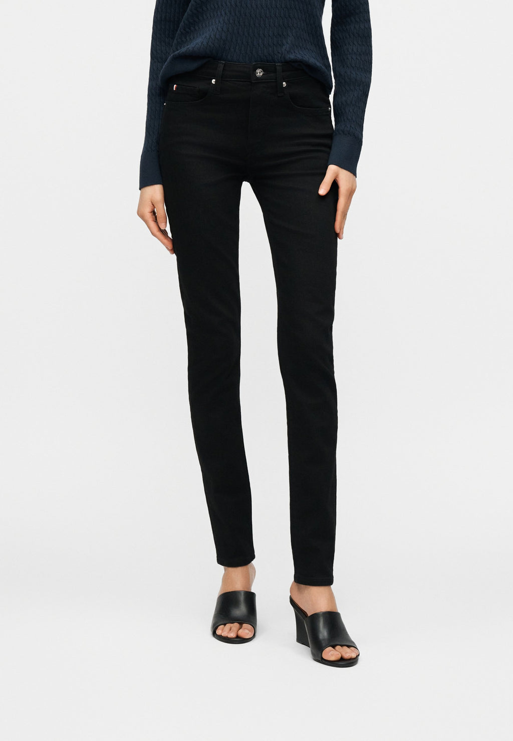 COMO MID RISE SKINNY BLACK JEANS Media 3