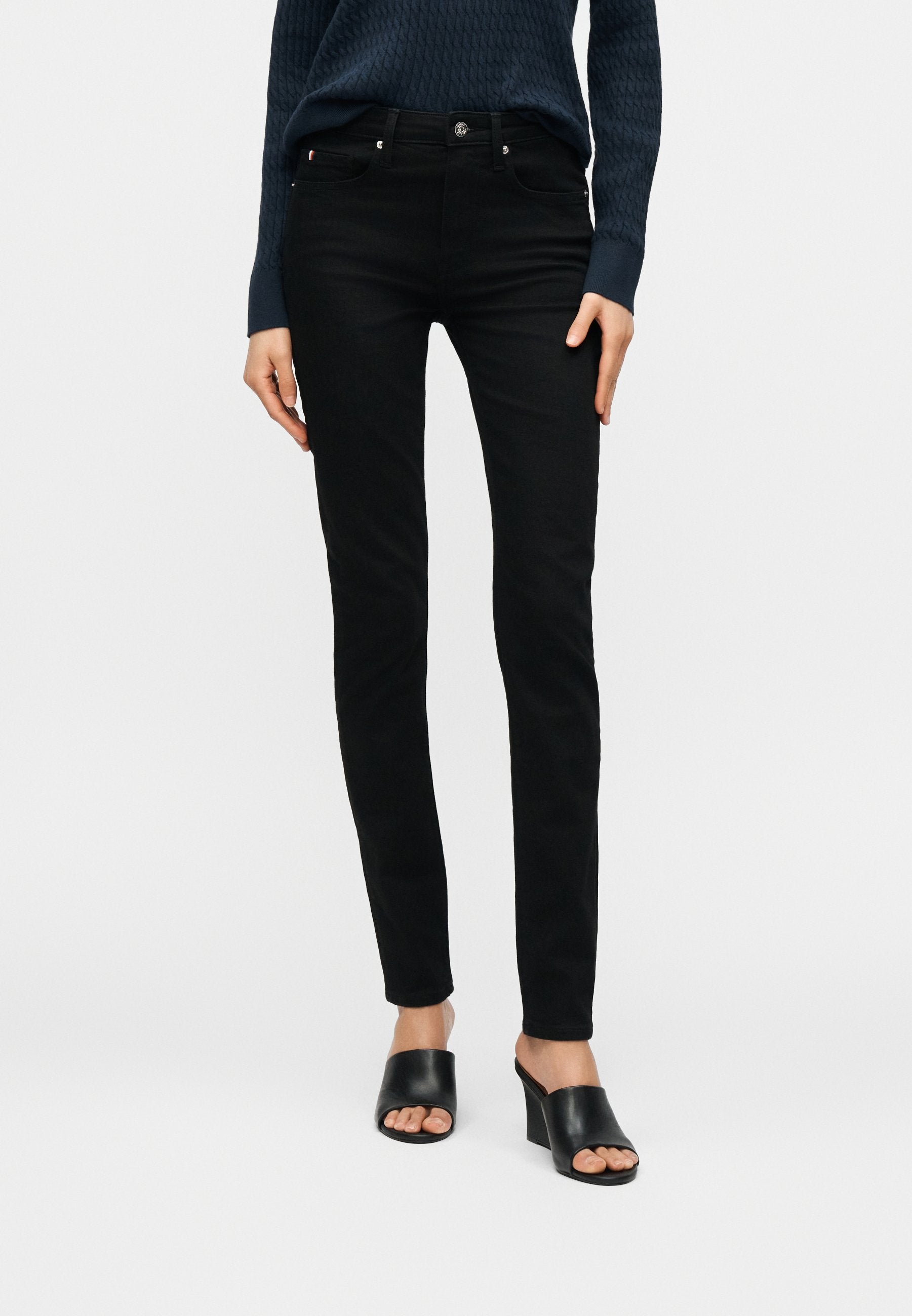 COMO MID RISE SKINNY BLACK JEANS Media 3