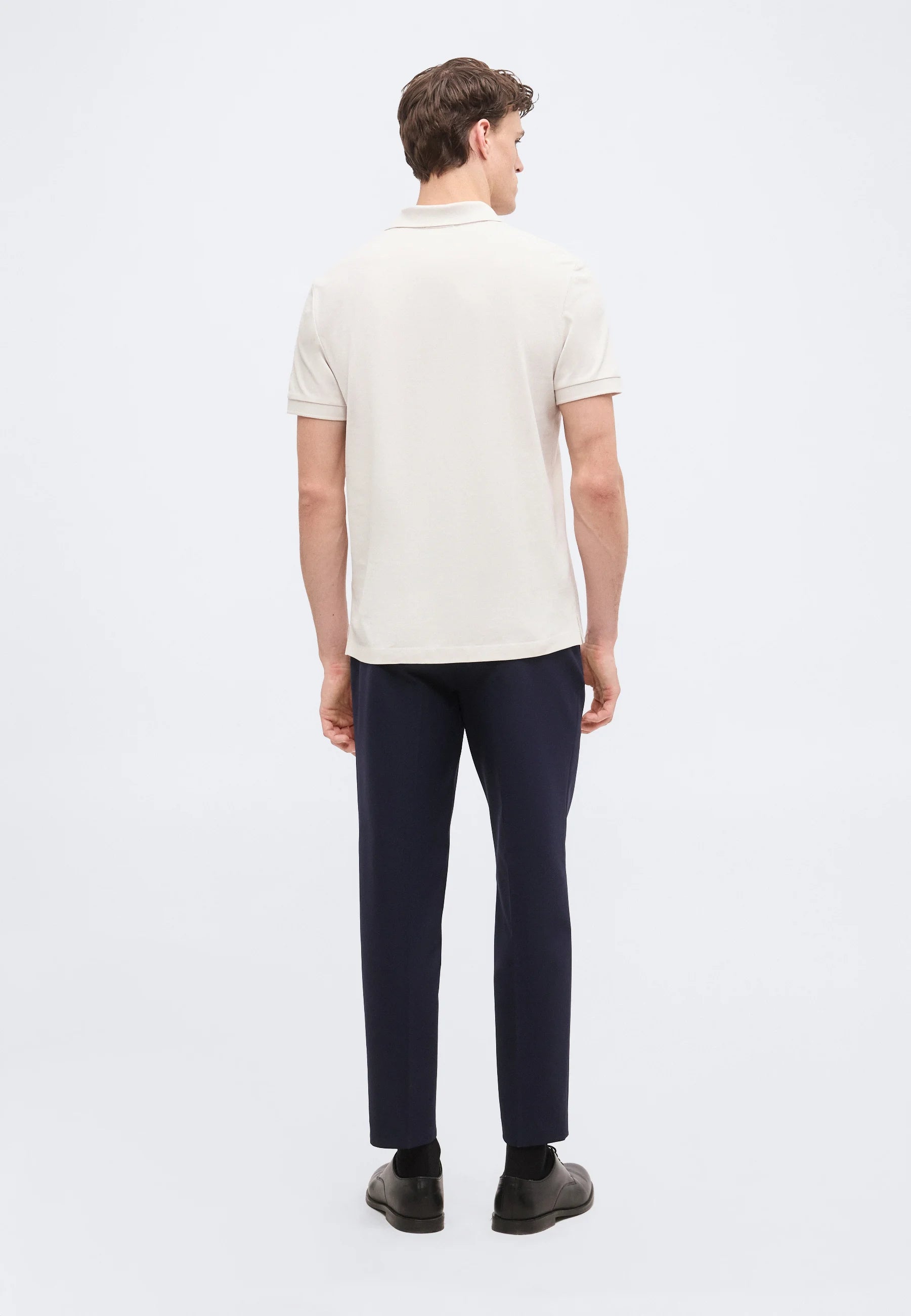 Calvin Klein Jeans OPEN COLLAR CASUAL - Polo shirt - white sand