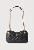 Guess GIULLY SHOULDER SATCHEL - Handbag - black