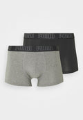 Puma BASIC 2 PACK - Trunks - dark grey melange/black