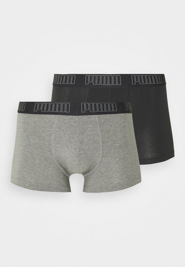 Puma BASIC 2 PACK - Trunks - dark grey melange/black